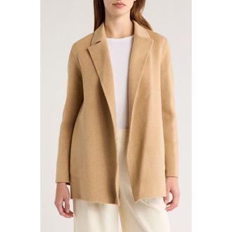 Theory Sileena Chevron Wool Coat in Palomino at Nordstrom Rack, Size Petite