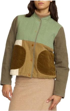 Selfhood Quilted Patchwork Jacket Freizeitjacke f&uuml;r Damen | braun