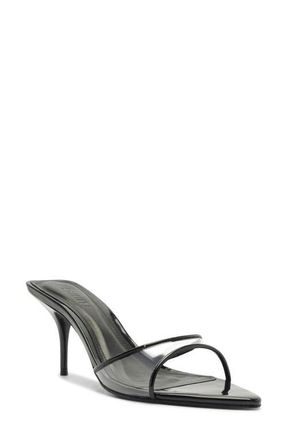 Schutz Elodie Sandal in Transparente/Black at Nordstrom, Size 10.5