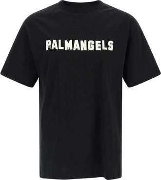 Palm Angels Tops, Heren, Zwart, XL, Katoen, Palm Hills T-Shirt