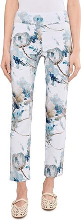 Krazy Larry Pull-On Ankle Womens Dress Pants Aqua Watercolor : 16 28, Nylon/Rayon/Spandex