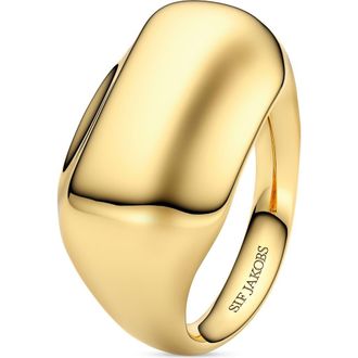 Sif Jakobs Jewellery Ring Borsa Pianura in 18K Gold Plated at Nordstrom, Size 7.5