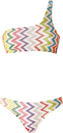 Missoni Bikini con motivo a zigzag - Bianco