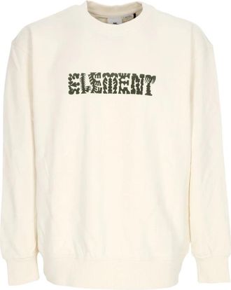 Element Cornell Cipher Crewneck - Heren - Sweatshirts - Wit - S - Katoen - Hoodies & sweatvesten