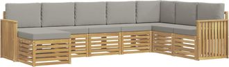vidaXL Conjunto De Sof&aacute;s De Exterior 8 Uds. Blanco Y Gris Claro Vidaxl