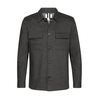 Profuomo Gebreid Bruin Overshirt - Heren - Zomerjassen - Bruin - L - Katoen - Jassen