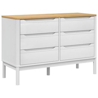 Berkfield Home Chest of Drawers FLORO White Solid Wood Pine