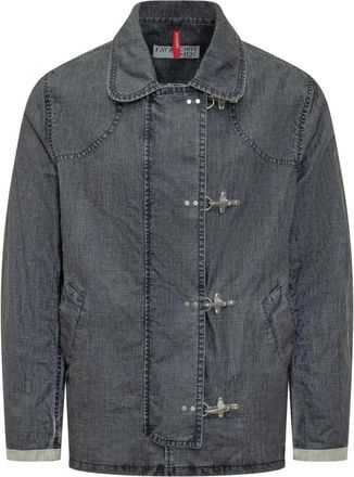 Fay 4 Ganci Jacket - Heren - Spijkerjassen - Blauw - XL - Linnen - Jassen