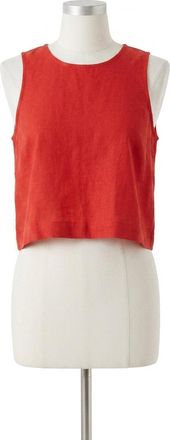 Z Supply Sloane Linen Top In Chili Pepper
