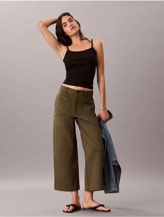 Calvin Klein Jeans Calvin Klein Womens Stretch Twill Marcy Pants - Green - 10