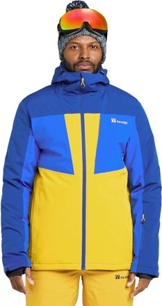 The Edge Mens Stoneham Insulated Ski Jacket, 2-Layer Stretch Waterproof, Synthetic Insulation, Fleece Lined, with Snow Skirt and Ski Pass Pocket (UK, Alpha, M,