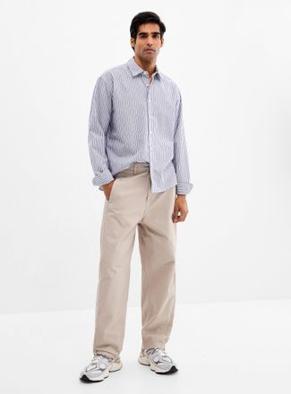 Jack & Jones Mens Graphic seam chinos Barrel fit