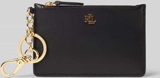 Lauren Ralph Lauren Anhänger aus Leder mit Reißverschluss und Label-Applikation in Black, Größe 1