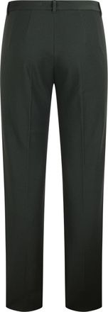 Max Mara Womens Straight Trousers Umanita Dark Emerald Cotton