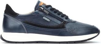 Pikolinos Heren Blauwe Leren Easy Wear Sneakers - Getafe