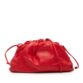 Bottega Veneta Tweedehands Lamsleer De Mini Pouch Schoudertas