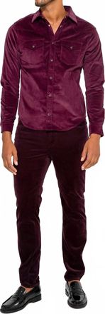 Monfrere Brando Slim Fit Needle Cord Jeans In Plum