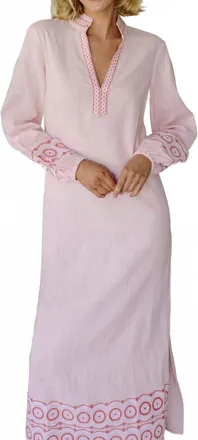 Sail to Sable Embroidered Caftan In Blush
