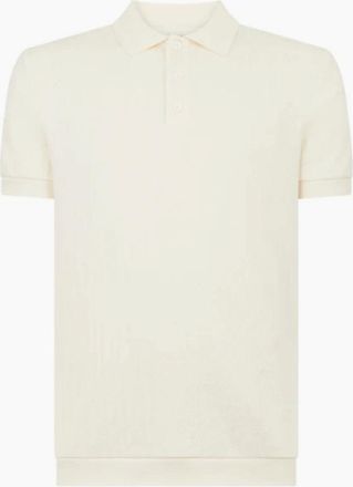 Remus Uomo Mens Remus Uomo Jaquard Polo 90 Stone - White - Size: 40