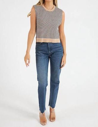 Monrow Merino Wool Sweater Vest In Dusk Winter