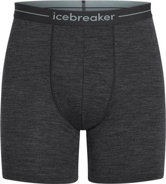Icebreaker Anatomica Long Boxers Merinounterw&auml;sche f&uuml;r Herren | schwarz/grau