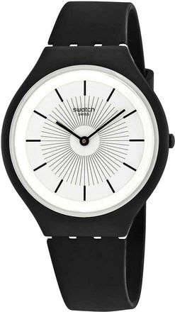 Swatch Skinnoir White Dial Unisex Watch SVUB100