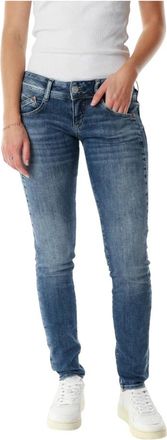 Herrlicher Gila Slim Jeans - Dames - Slim Fit Jeans - Blauw - W32 L30 - Katoen - Jeans