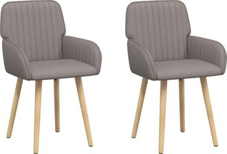 vidaXL Sillas De Comedor 2 Uds. Tela Topo 56,5 X 50 X 87,5 Cm Vidaxl