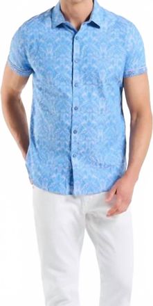 Robert Graham Highland Jacquard Shirt In Light Blue