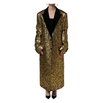 Dolce & Gabbana Sicilia Trench Coat - female - Dolce & Gabbana - Single-Breasted Coats - Yellow - S - Coats
