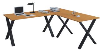ebuy24 Vcm Vcm Escritorio De Madera Escritorio De Esquina Llano 190x190 L Forma Izquierda O Derecha Panel De Mesa De Trabajo 50 Cm De Profundidad Muebles De 