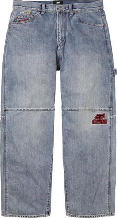 SUPREME x Fox Racing jeans met logodetail - Blauw