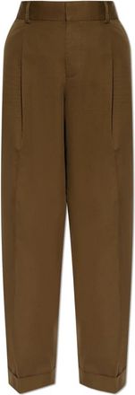 Dsquared2 Cargobroek - Dames - Wijde Broeken - Groen - M - Katoen - Broeken