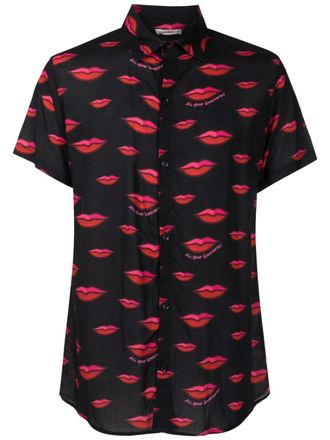 Amir Slama T-shirt met print - Zwart