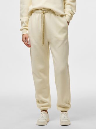 Pieces Sweathose PIECES PCCHILLI HW HEART SWEAT PANTS, Damen, Gr. XL (42), N-Gr, weiss (wei&szlig; pepper detail:gold), Sweatware, Obermaterial: 50% Baumwolle, 50%