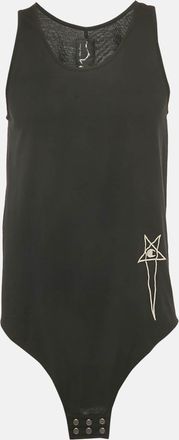 Rick Owens X Champion Black Logo Embroidered T-Shirt