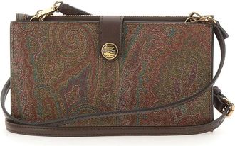 Etro Essenti&euml;le Portemonnee Met Schouderband - Dames - Schoudertassen - Veelkleurig - ONE Size - Katoen - Tassen