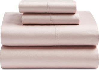 Nordstrom 400 Thread Count Organic Cotton Sateen Sheet Set in Pink Sepia at Nordstrom, Size California King