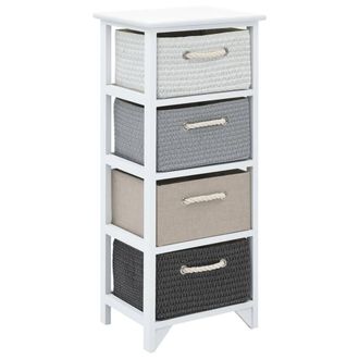 Berkfield Home Storage Cabinet 4 Drawers Wood in White