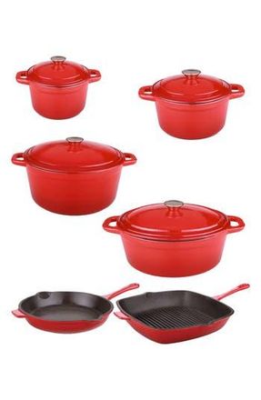 Berghoff Neo Cast Iron 10-Piece Cookware Set in Red at Nordstrom Rack