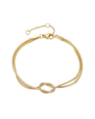 Adornia Adornia 18K Plated Knotted Rope Chain Bracelet
