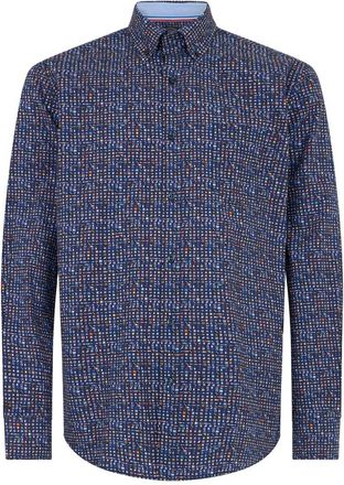 Paul & Shark Shirt met prints - Heren - Casual Overhemden - Blauw - L - Katoen - Overhemden