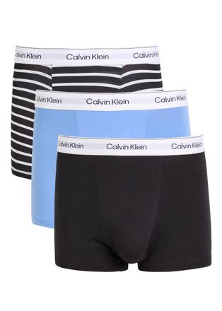 Calvin Klein Icon Stretch-cotton Trunks - set of Three - Blue - L