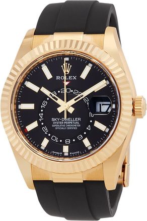 Rolex Pre-owned Rolex Sky-Dweller GMT Automatic Black Dial Mens Watch 336238-0002
