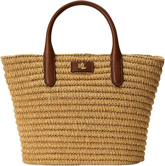Ralph Lauren Bruin Lauren Door Brie 22-Tote-Medium Tassen - Dames - Handtassen - Bruin - ONE Size - Leer - Tassen