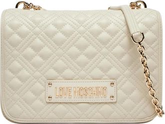 Love Moschino Shoulder Bags, female, Beige, Size: ONE SIZE Quilted Shoulder Bag