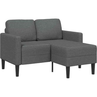 vidaXL Vidaxl - Sof&aacute; De 2 Plazas Con Chaise Longue En Forma L Gris Oscuro 125cm