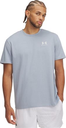 Under Armour Mens Logo Embroidered Heavyweight T-Shirt Short Blue XL