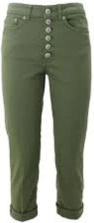 Dondup Dames, Broeken, Groen, Maat: W28 Katoen