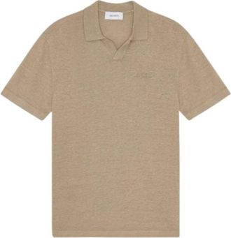 Les Deux Emmanuel Gebreide Polo - Heren - Polos - Bruin - XL - Tops